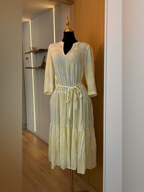 Gap Linen-Style Maxi Dress in Yellow | Sunlit Muse